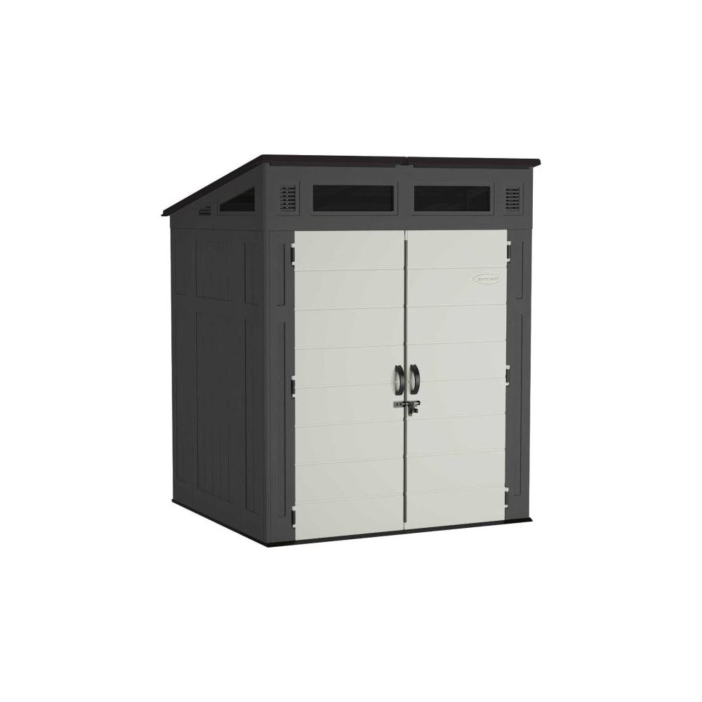 Suncast Commercial Modernist 6' x 5' Storage Shed, Peppercorn